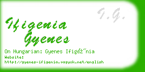 ifigenia gyenes business card